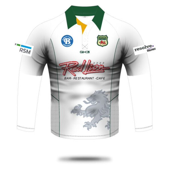 NAPOLEON SEBASTOPOL CC WHITE CRICKET SHIRT (LONG SLEEVE) FRONT